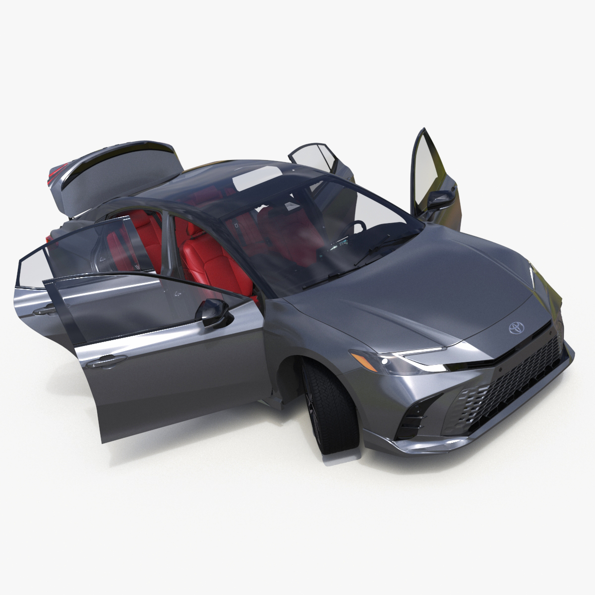 3D model 2025 Toyota Camry Silver Metallic Rigged