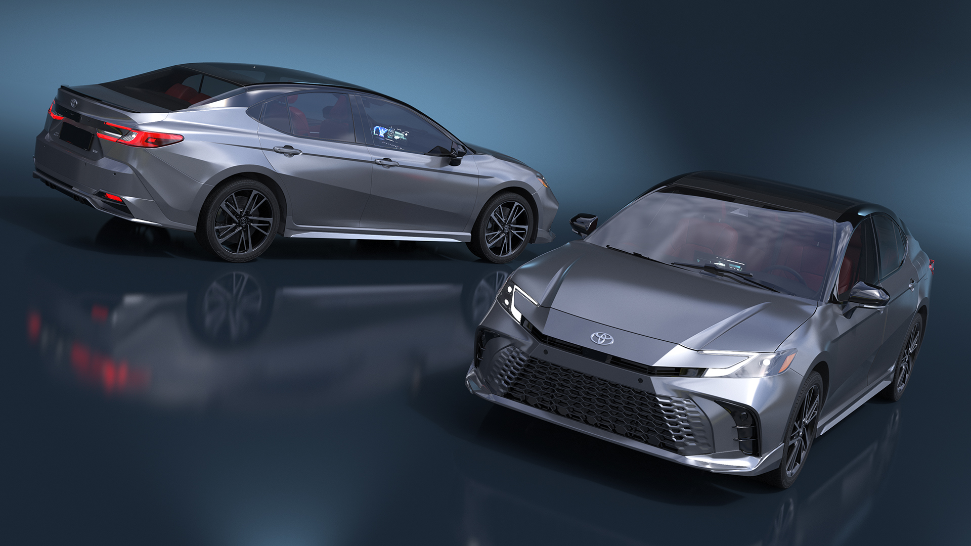 3D model 2025 Toyota Camry Silver Metallic Rigged