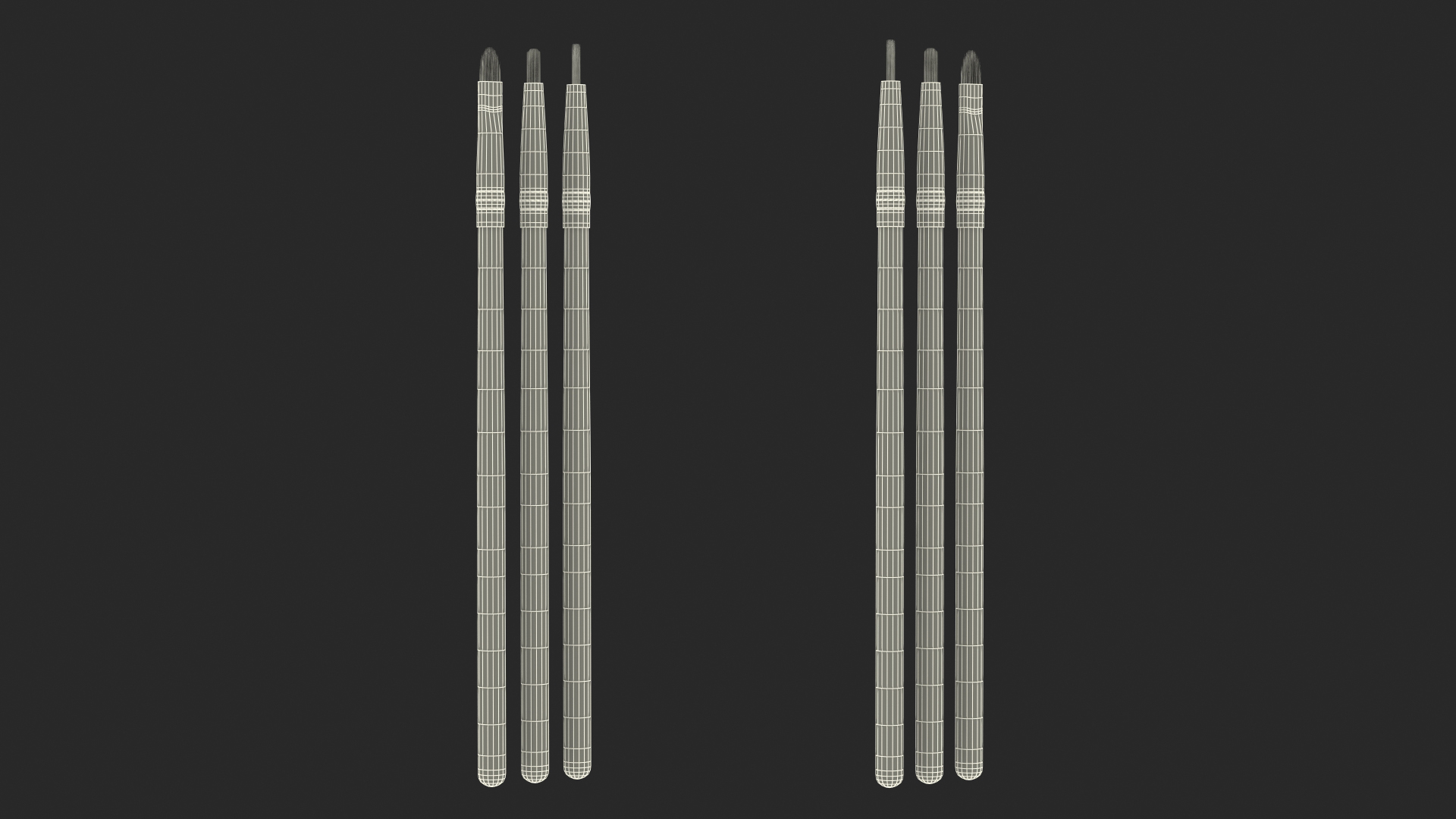 3D Precise Angled and Eyeliner Brush Set Fur