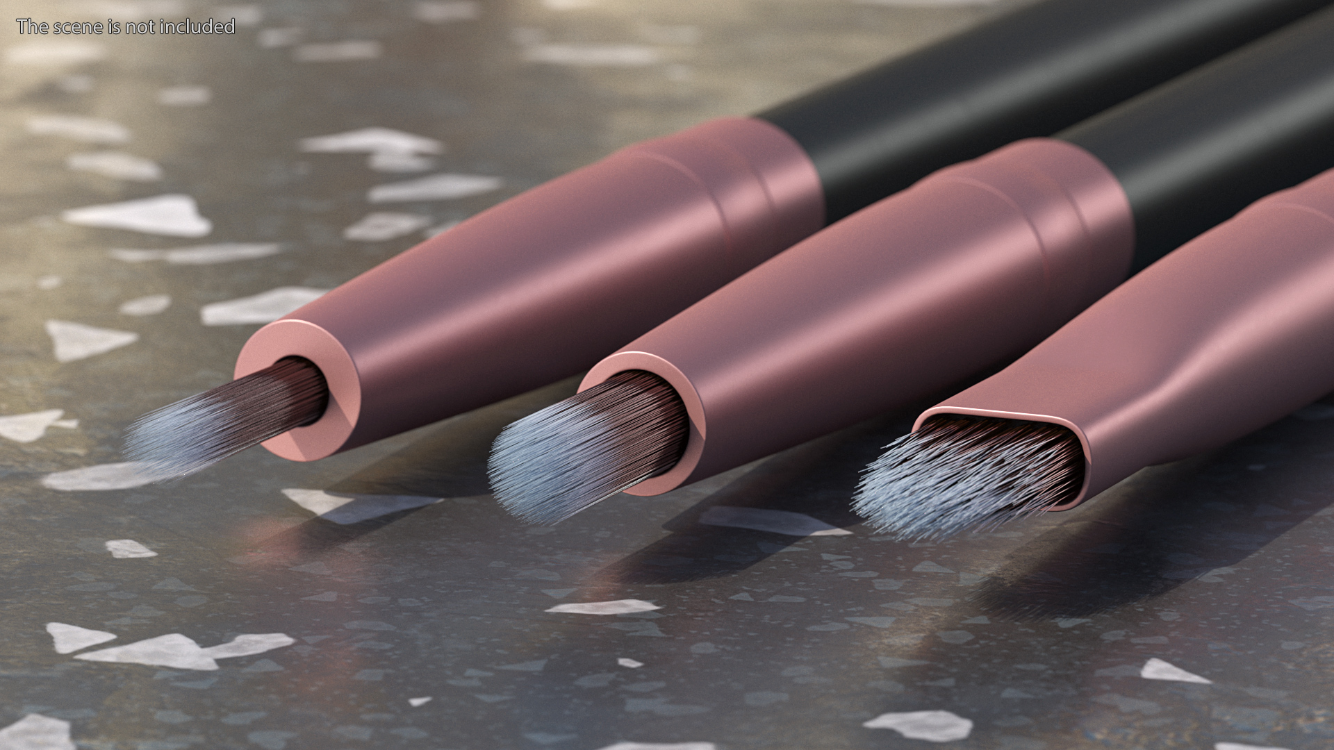 3D Precise Angled and Eyeliner Brush Set Fur