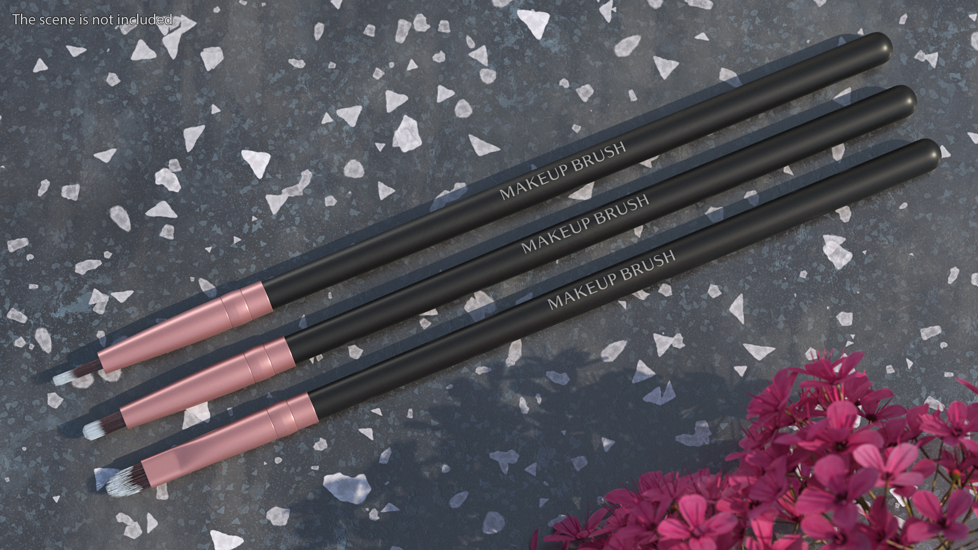 3D Precise Angled and Eyeliner Brush Set Fur