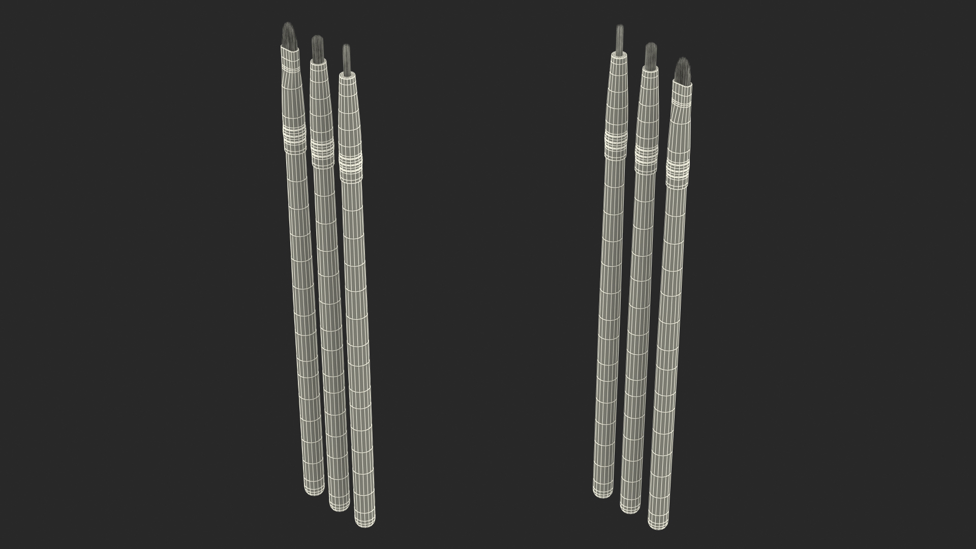 3D Precise Angled and Eyeliner Brush Set Fur