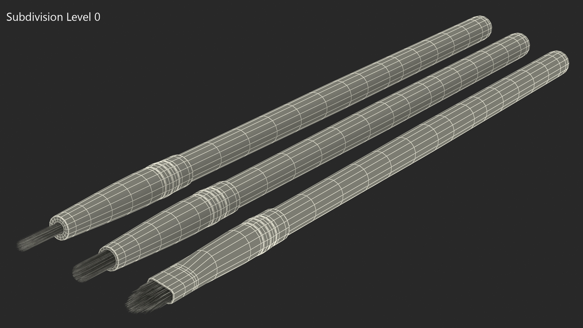 3D Precise Angled and Eyeliner Brush Set Fur