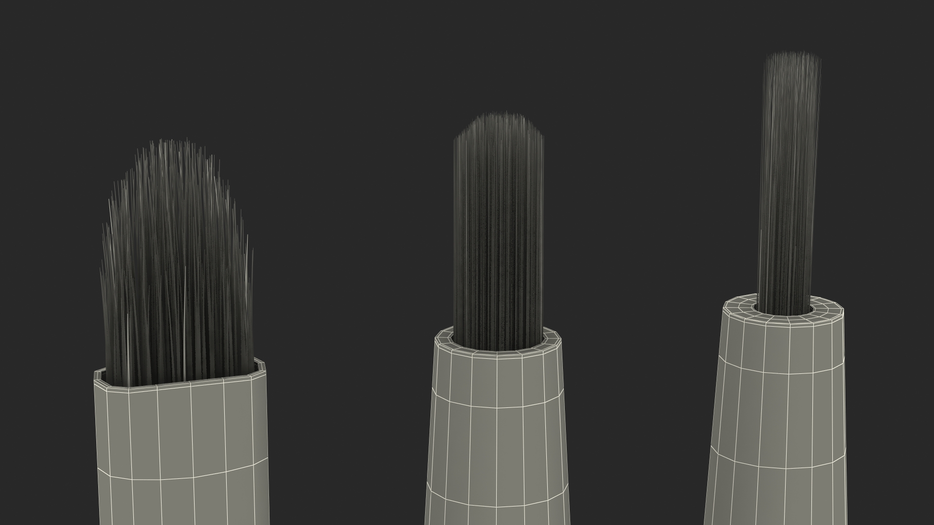 3D Precise Angled and Eyeliner Brush Set Fur