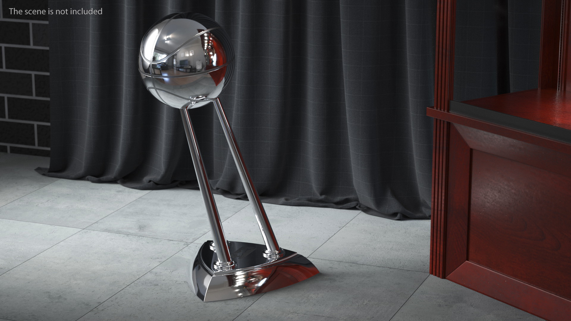 3D Woman Basketball Championship Trophy