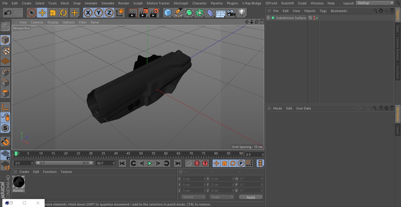 Holster Beretta Kydex Black 3D