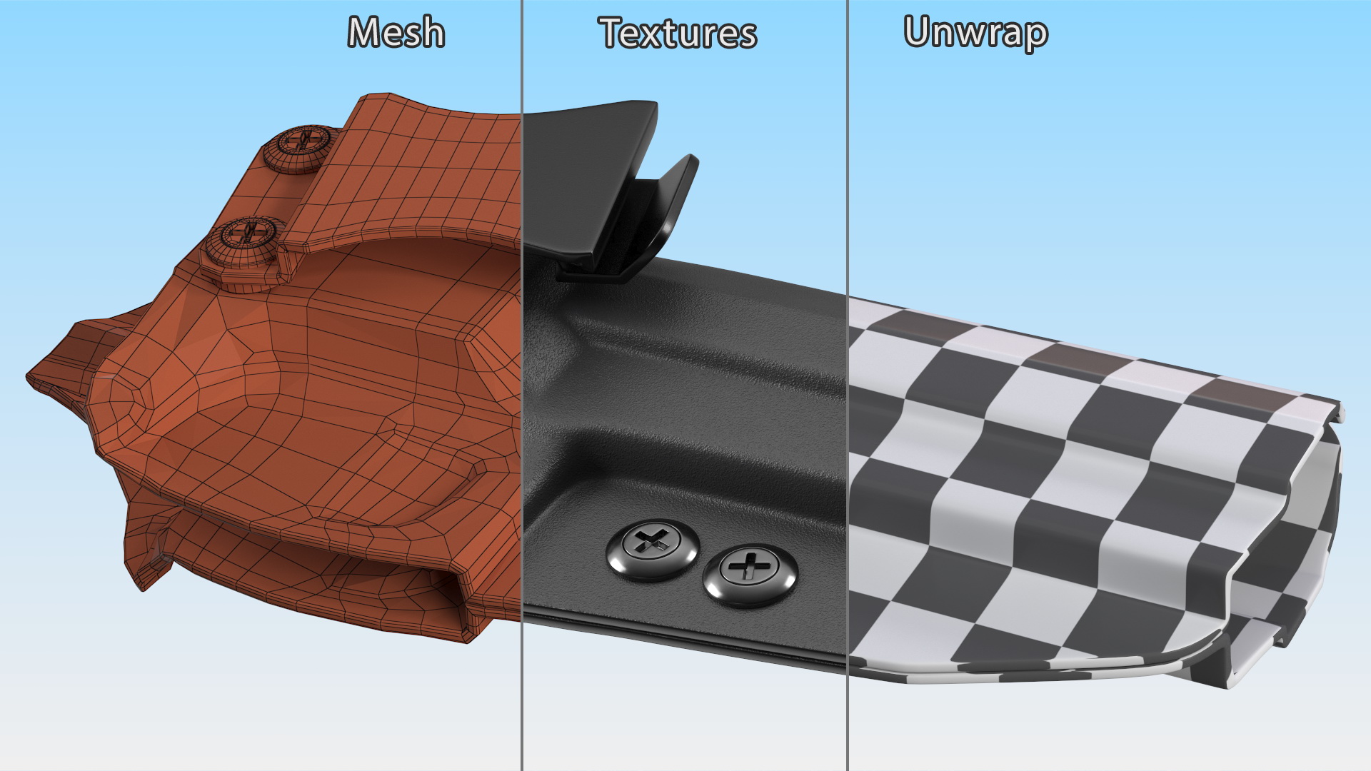Holster Beretta Kydex Black 3D
