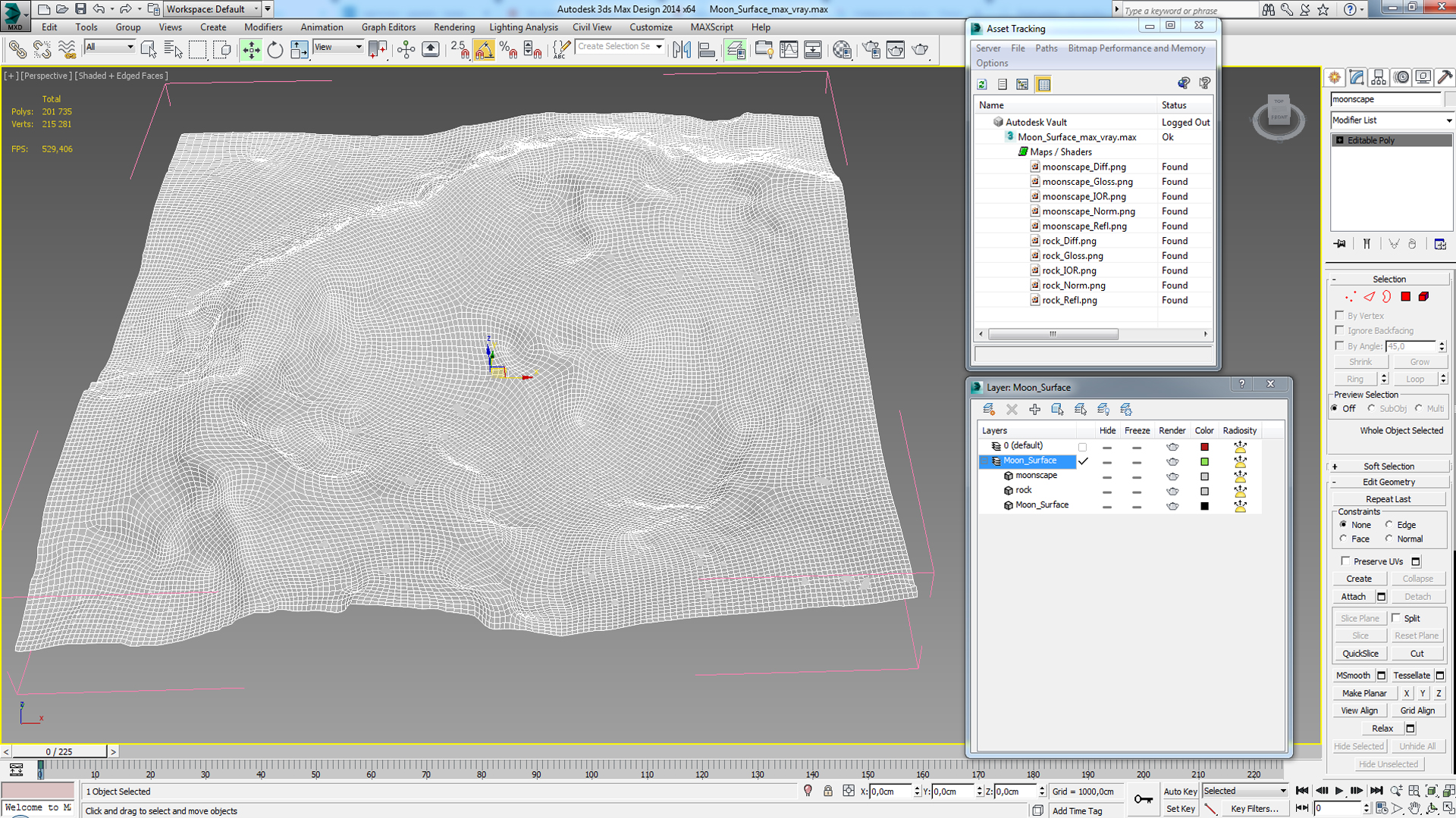 Moon Surface 3D