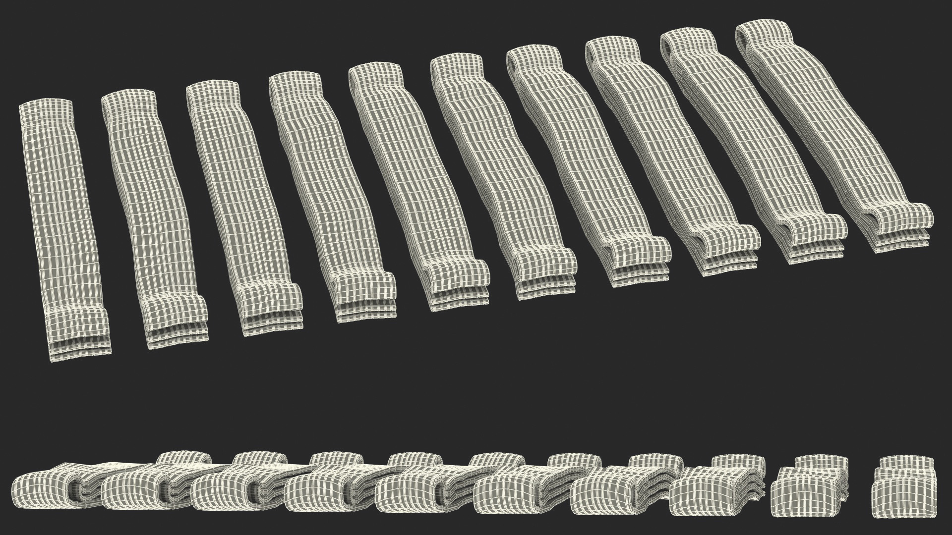 3D Martial Arts Belt Set