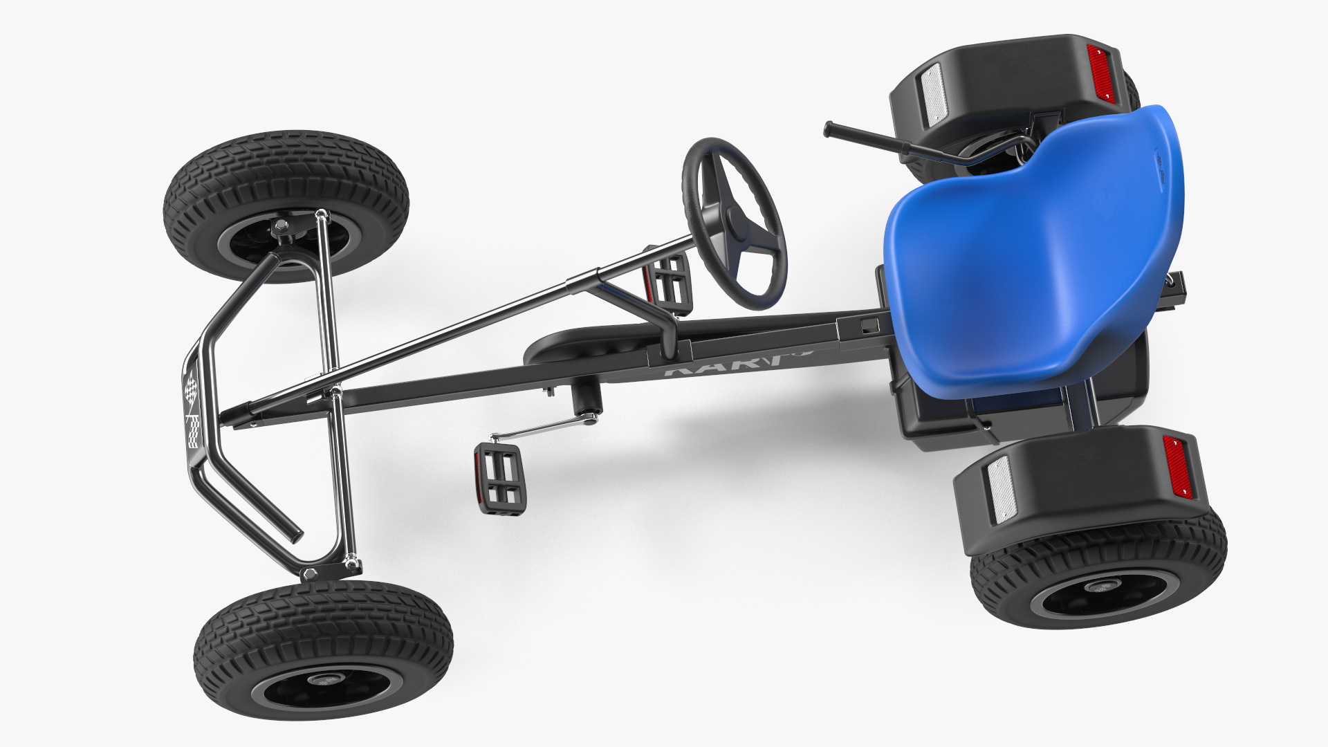 Blue Pedal Go Kart Rigged for Maya 3D model