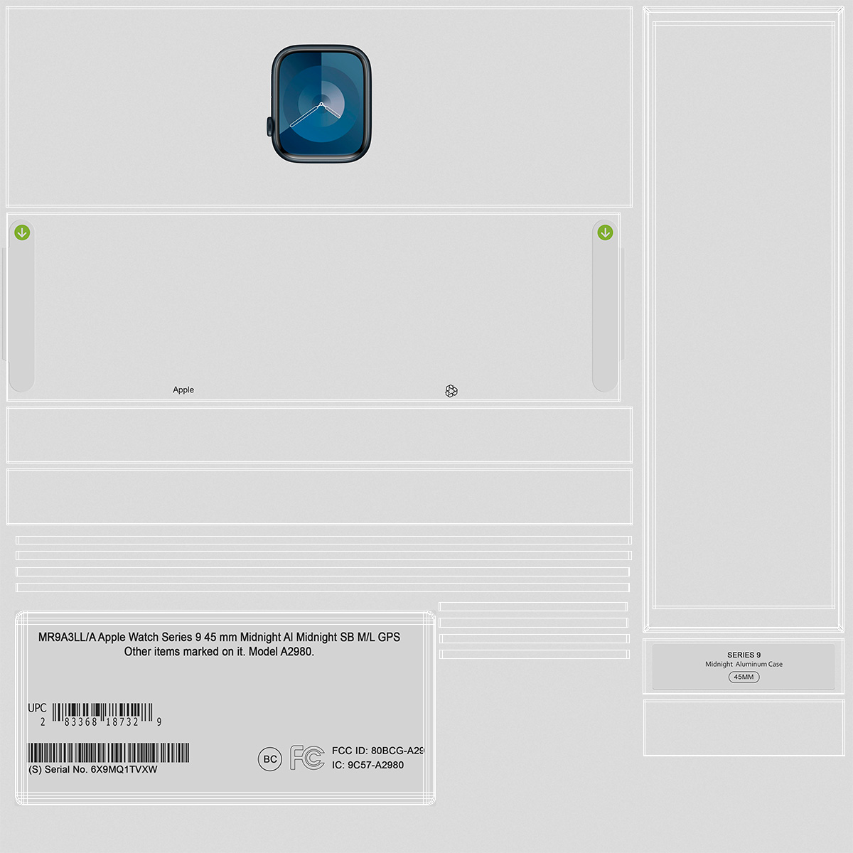 3D model Apple Watch Series 9 Packaging