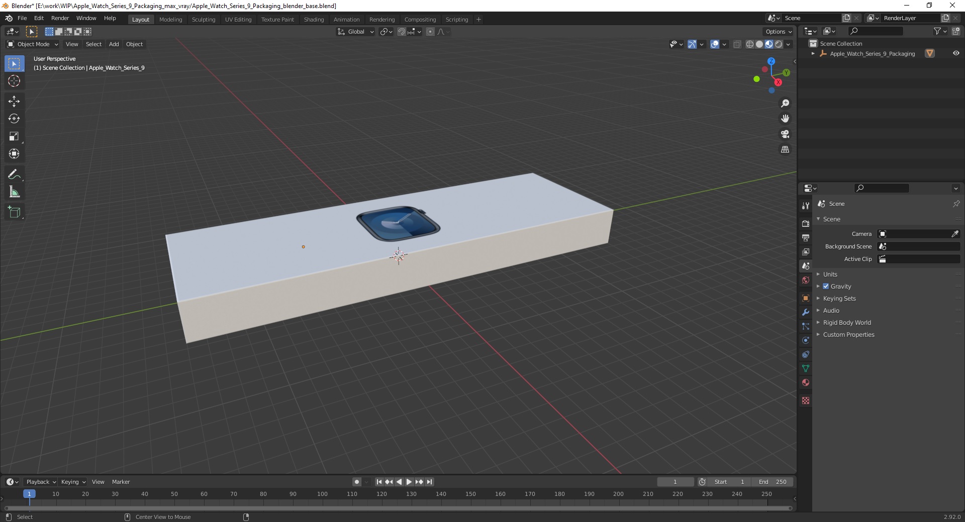 3D model Apple Watch Series 9 Packaging
