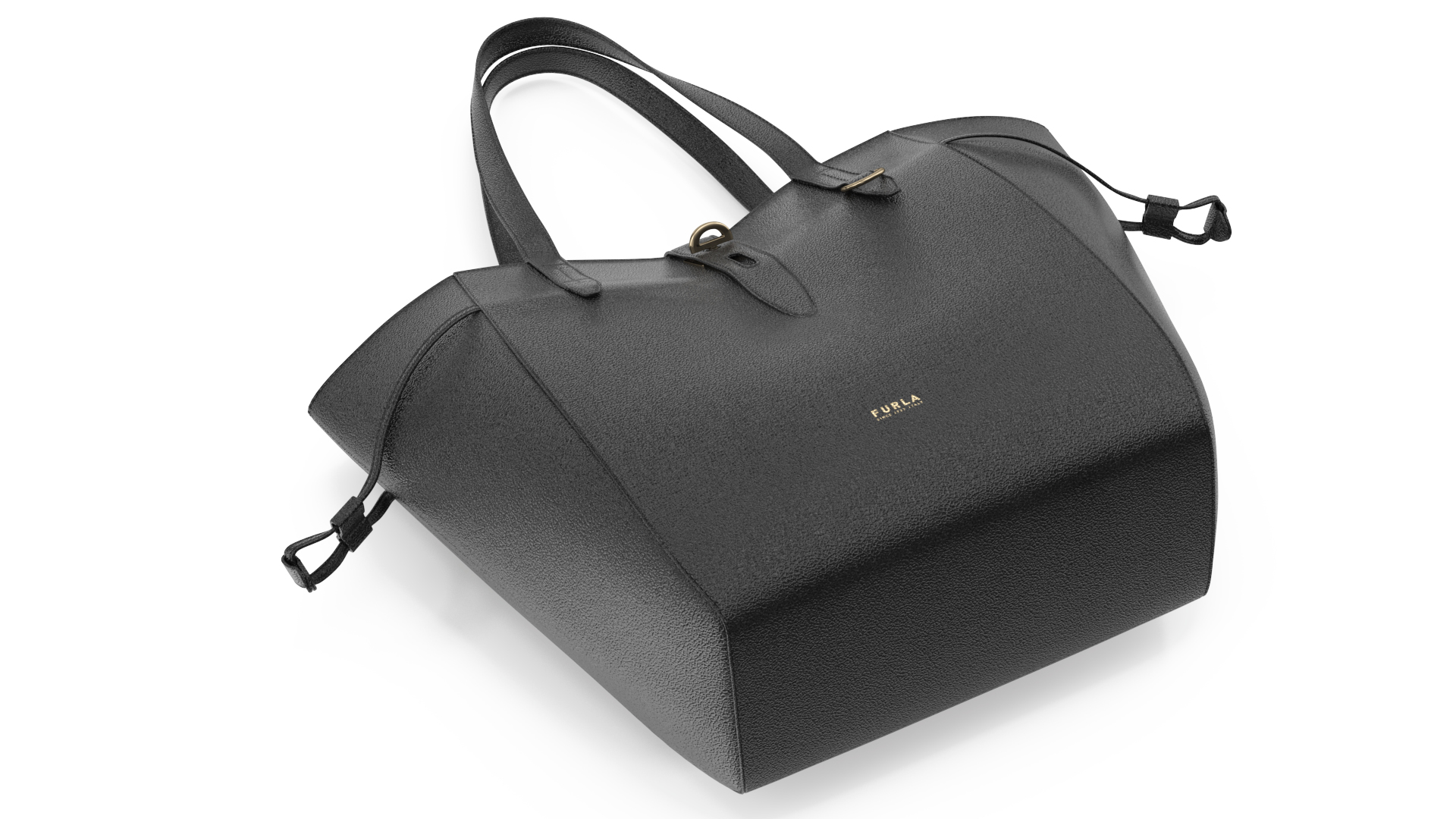 3D model Leather Net Shopper Bag Furla Black
