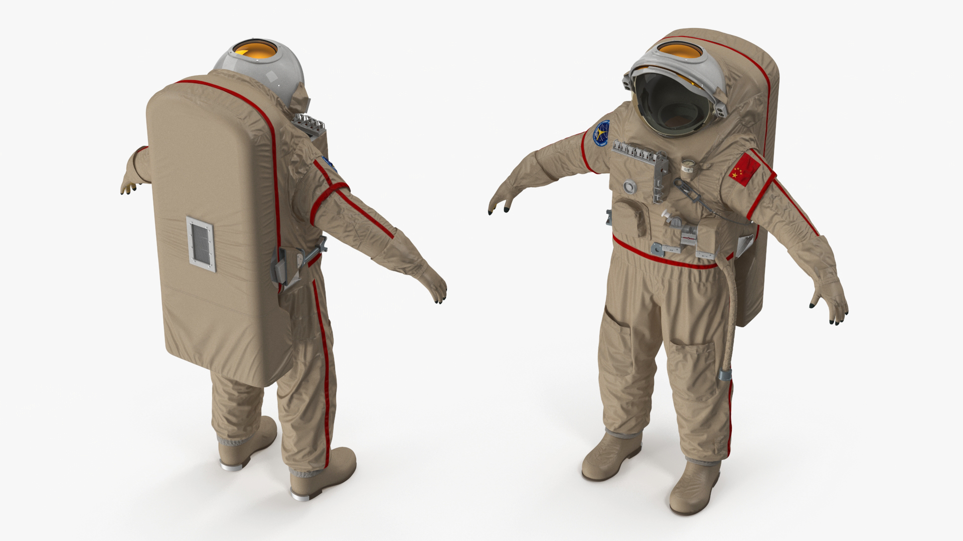 3D model Astronaut Suit Haiying with Helmet Rigged for Maya