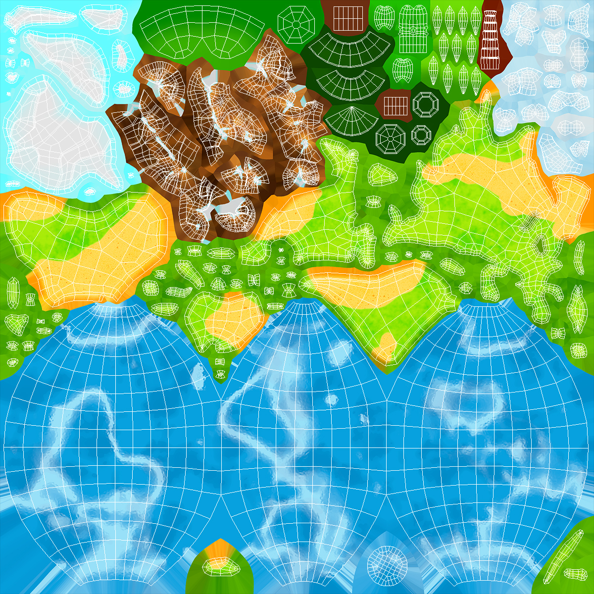 Stylized Cartoon Miniature Earth 3D