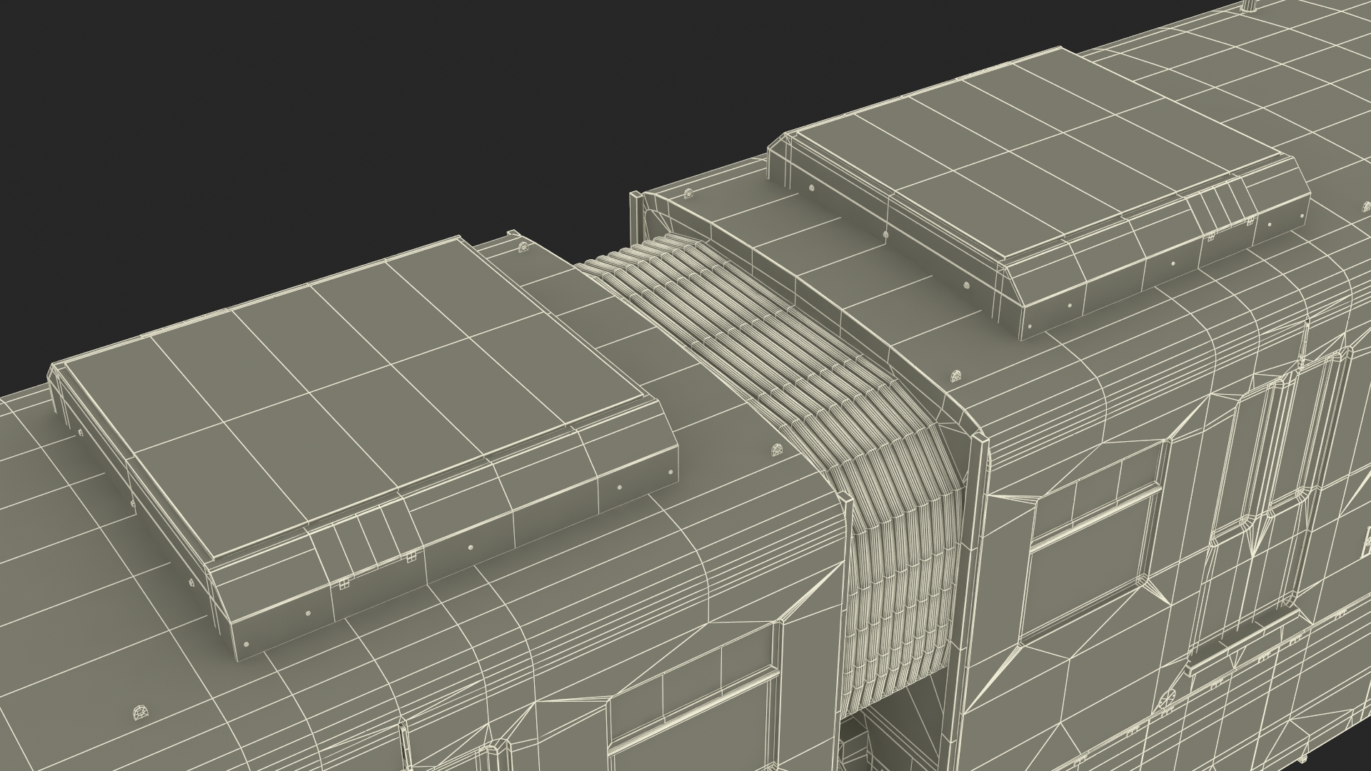 3D model Chongqing Monorail Train Head and Passenger Cars Rigged
