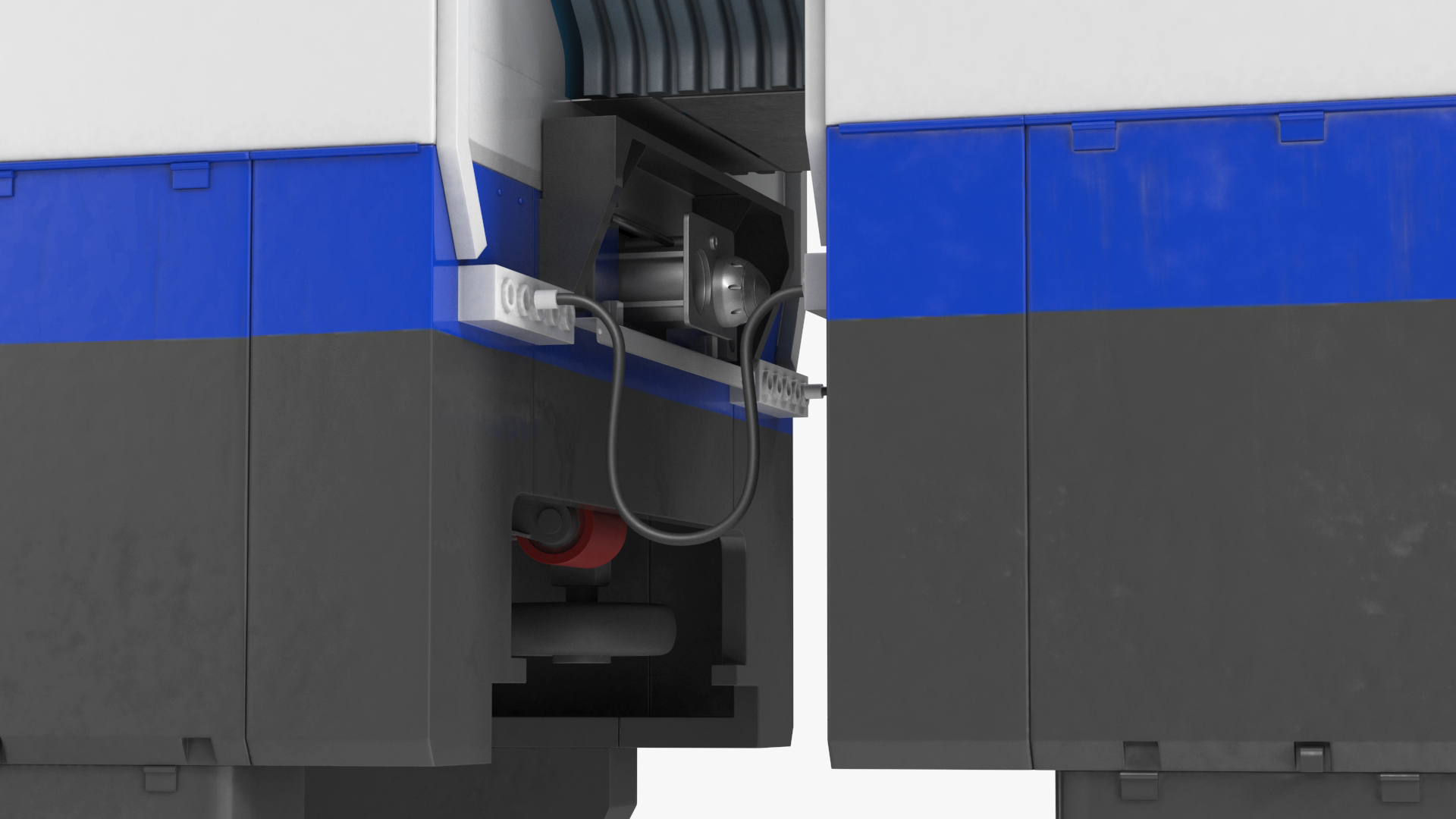 3D model Chongqing Monorail Train Head and Passenger Cars Rigged
