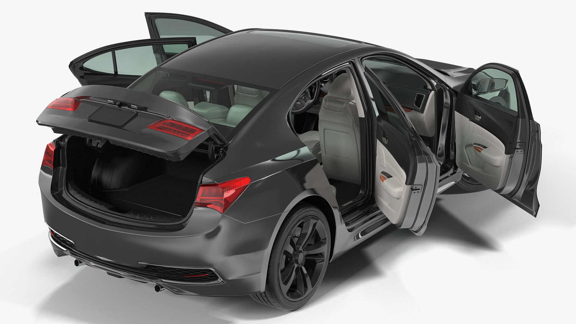Luxury Sedan Generic Rigged 3D
