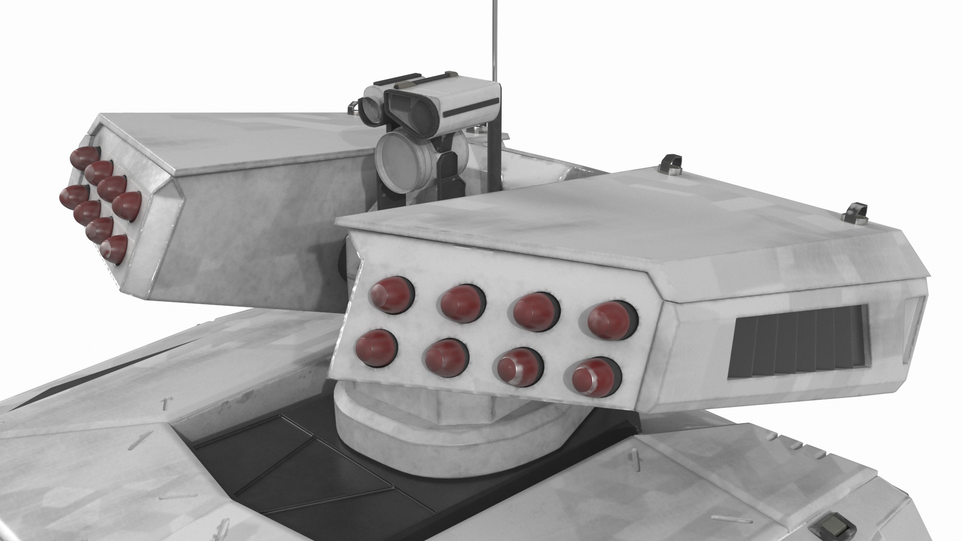 3D model Old Fantastic War Vehicle Winter Color Rigged