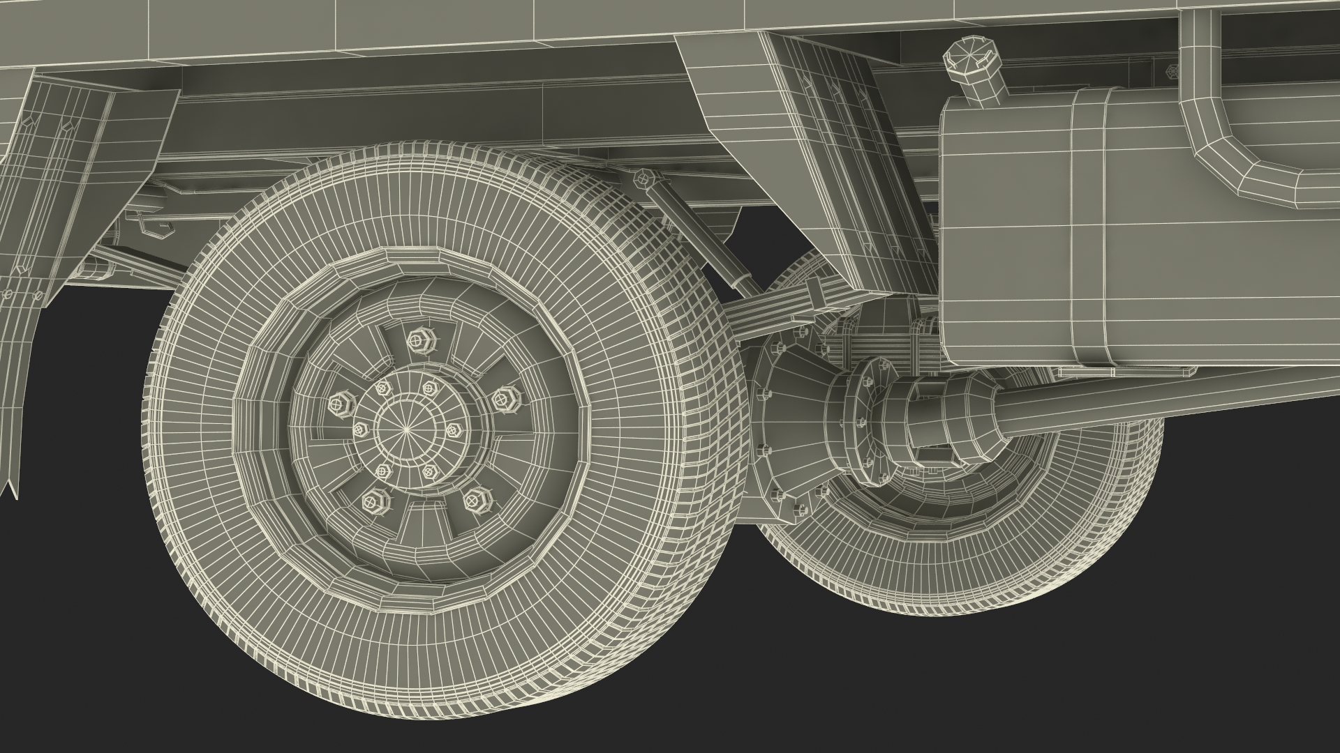 Delivery Trike with Close Body Beige Rigged for Maya 3D