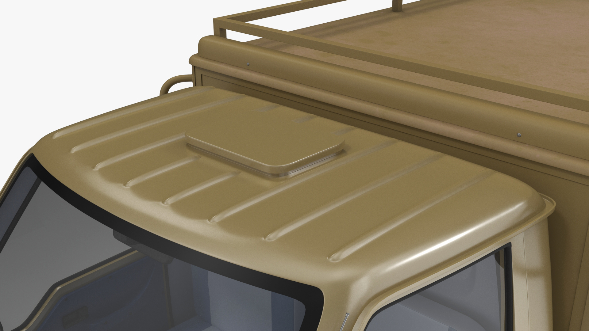 Delivery Trike with Close Body Beige Rigged for Maya 3D