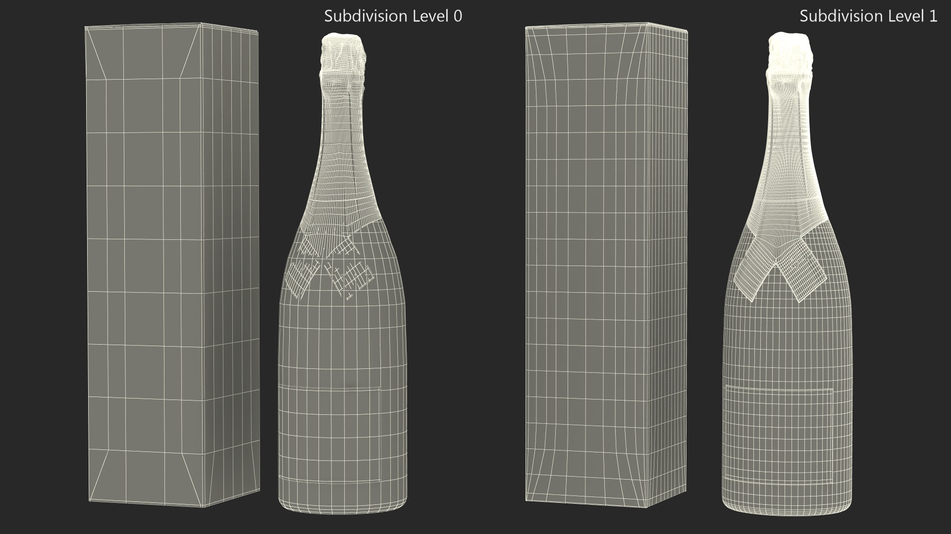Champagne Moet and Chandon Brut Imperial with Box 3D model