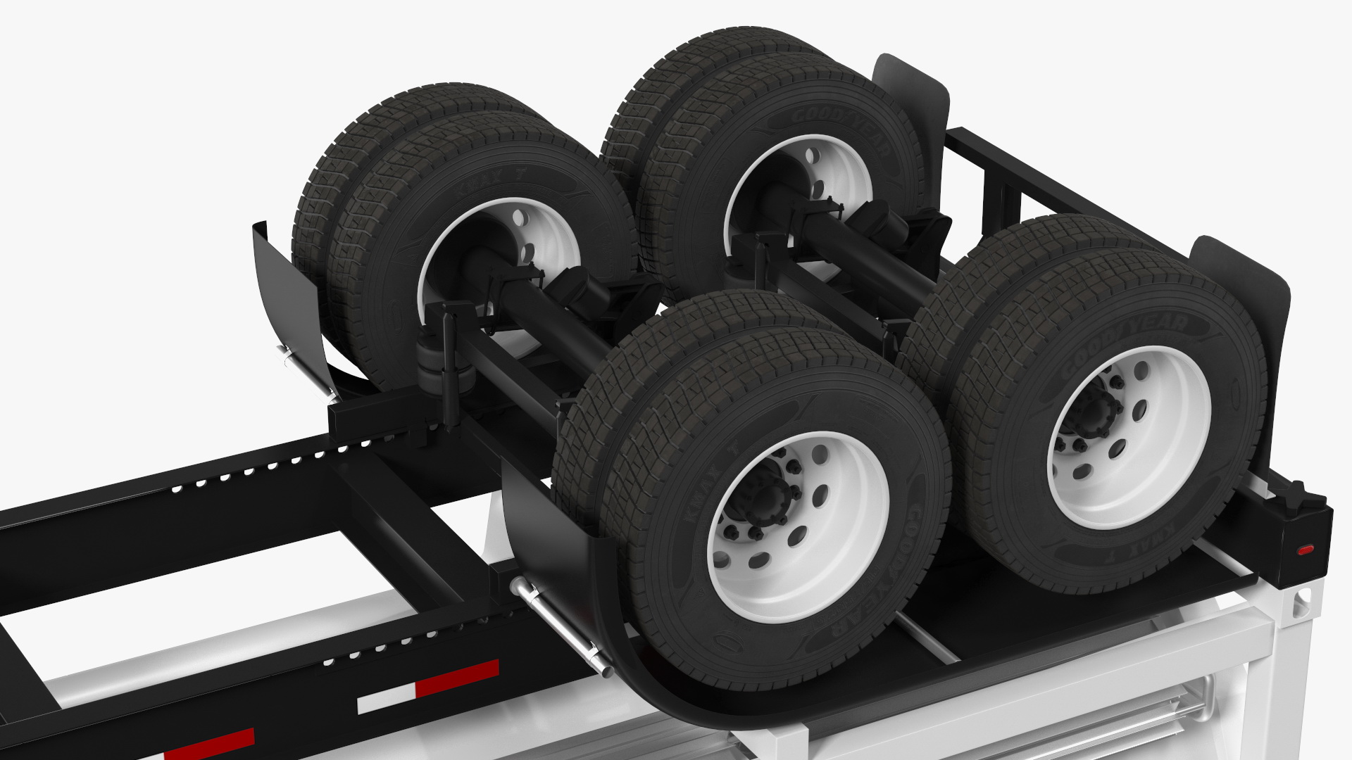 Kenworth Truck with LNG Semi Trailer Gas Tank Rigged 3D