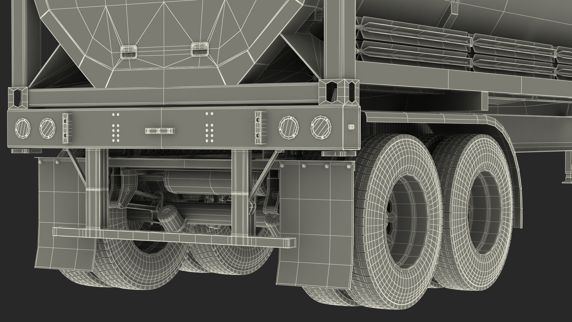 Kenworth Truck with LNG Semi Trailer Gas Tank Rigged 3D