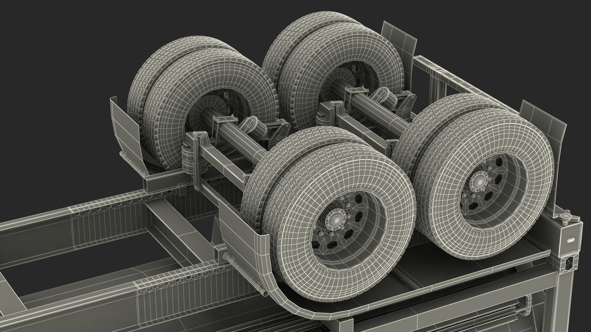 Kenworth Truck with LNG Semi Trailer Gas Tank Rigged 3D