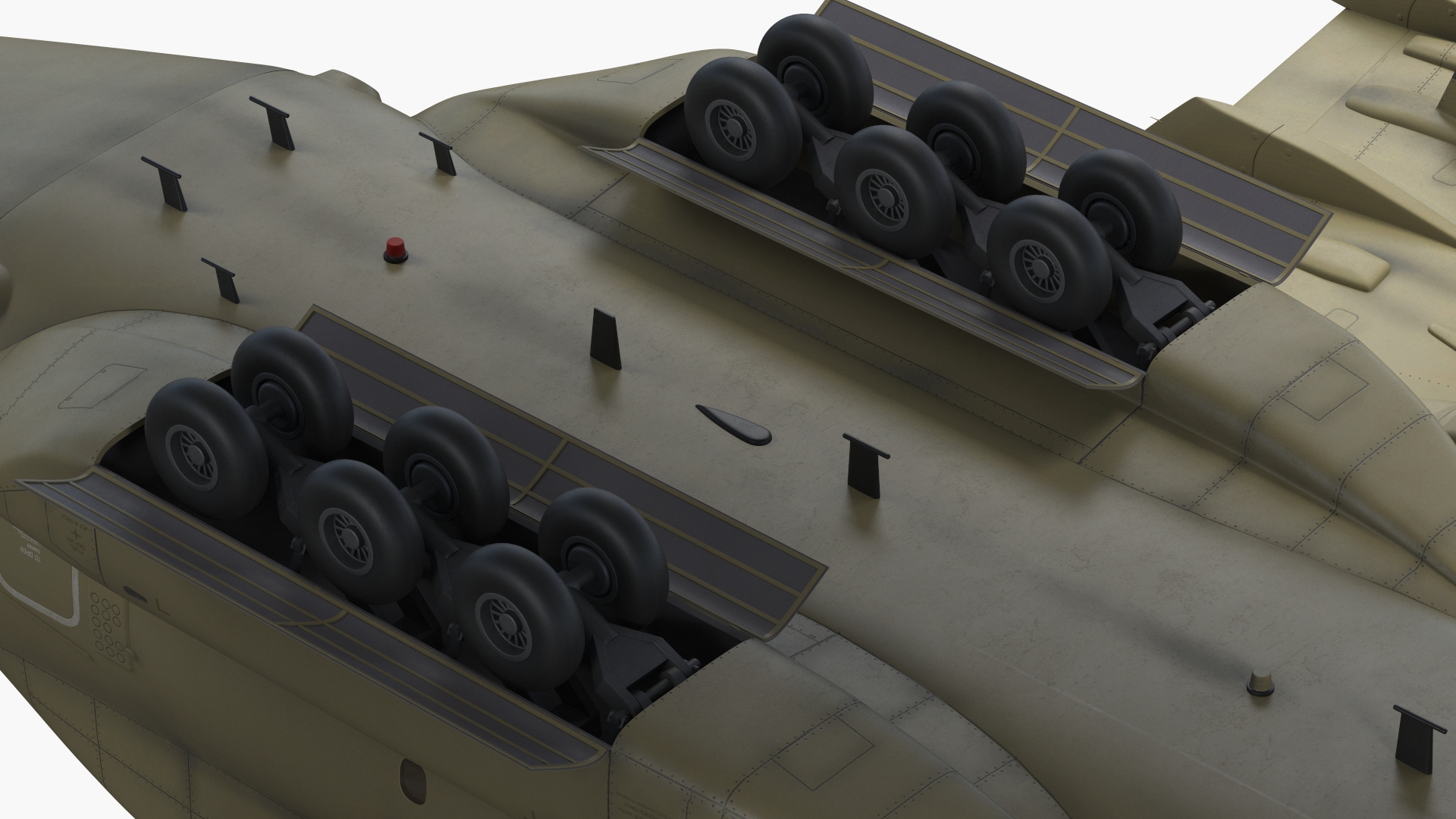 3D Airbus Atlas Military Transport Green Rigged for Maya model
