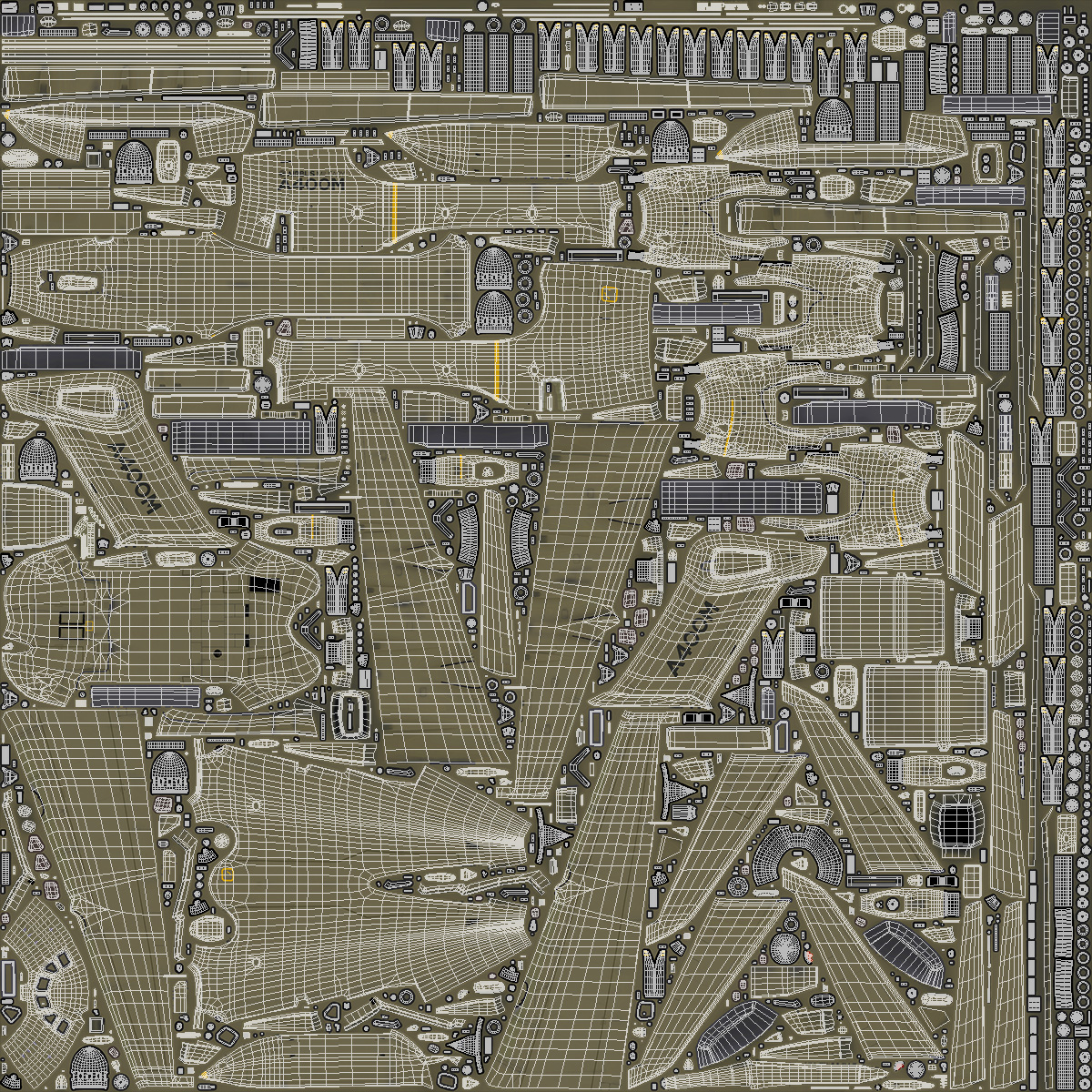 3D Airbus Atlas Military Transport Green Rigged for Maya model
