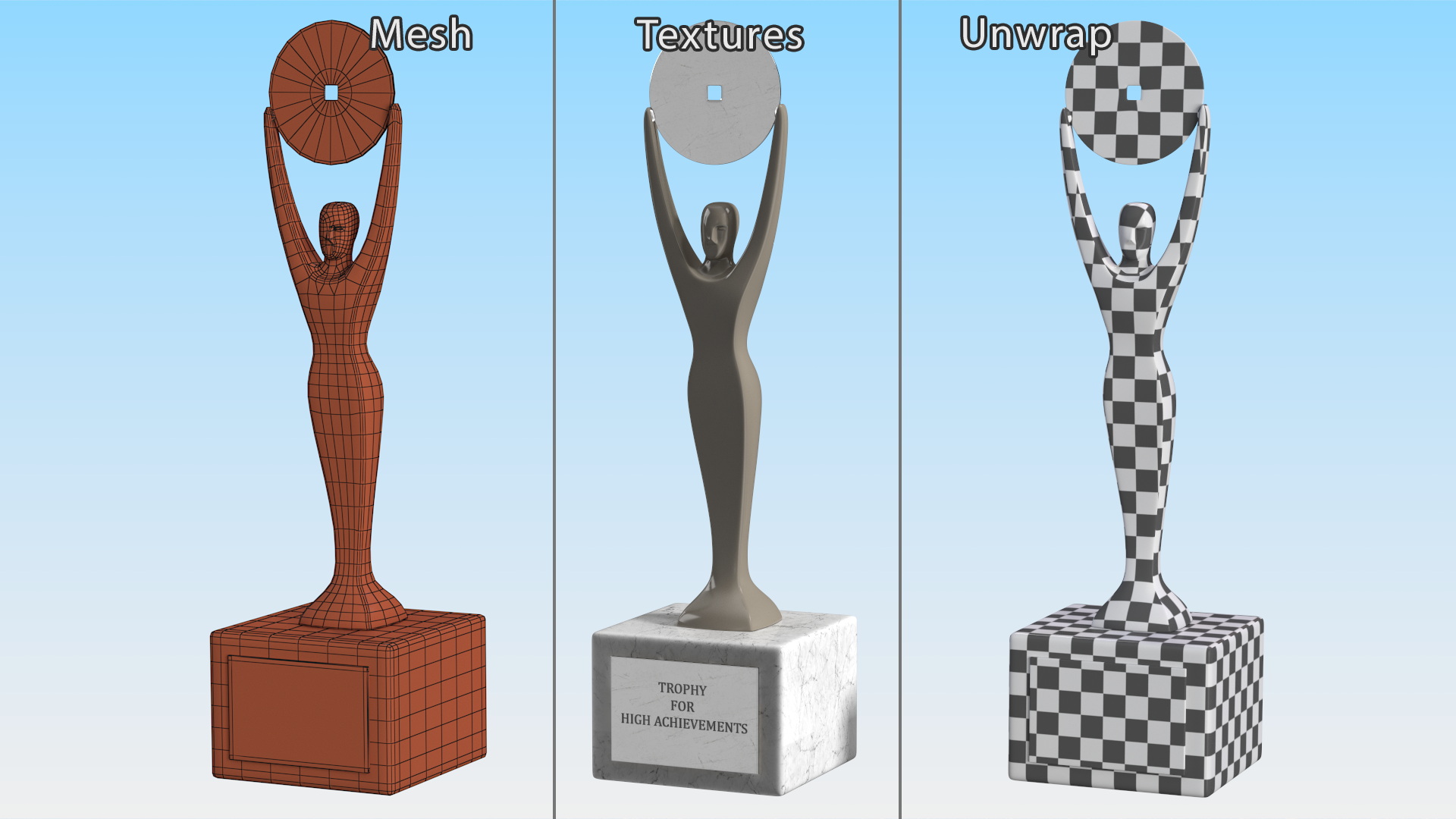 Trophy for High Achievement 3D