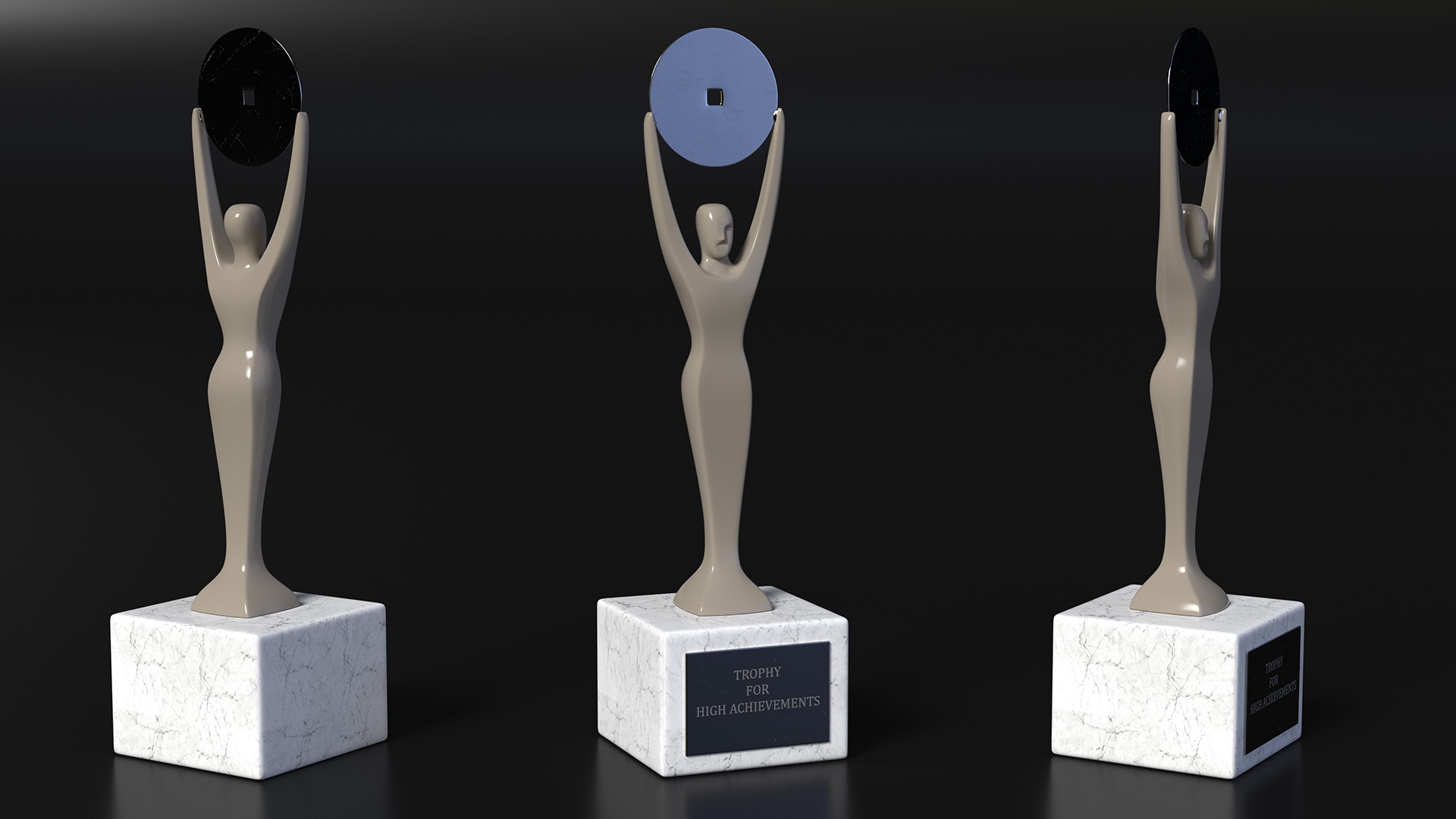 Trophy for High Achievement 3D