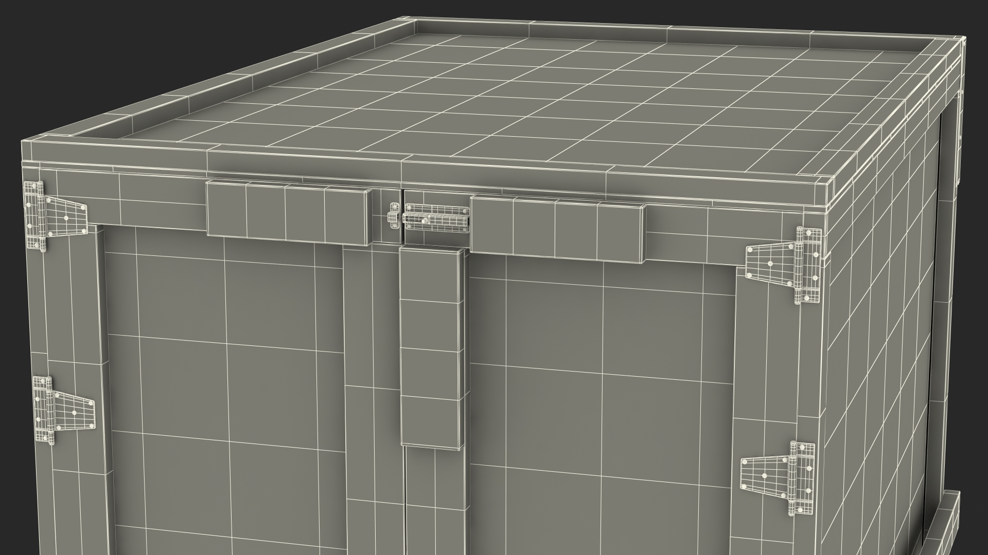 3D Wooden Shipping Crate