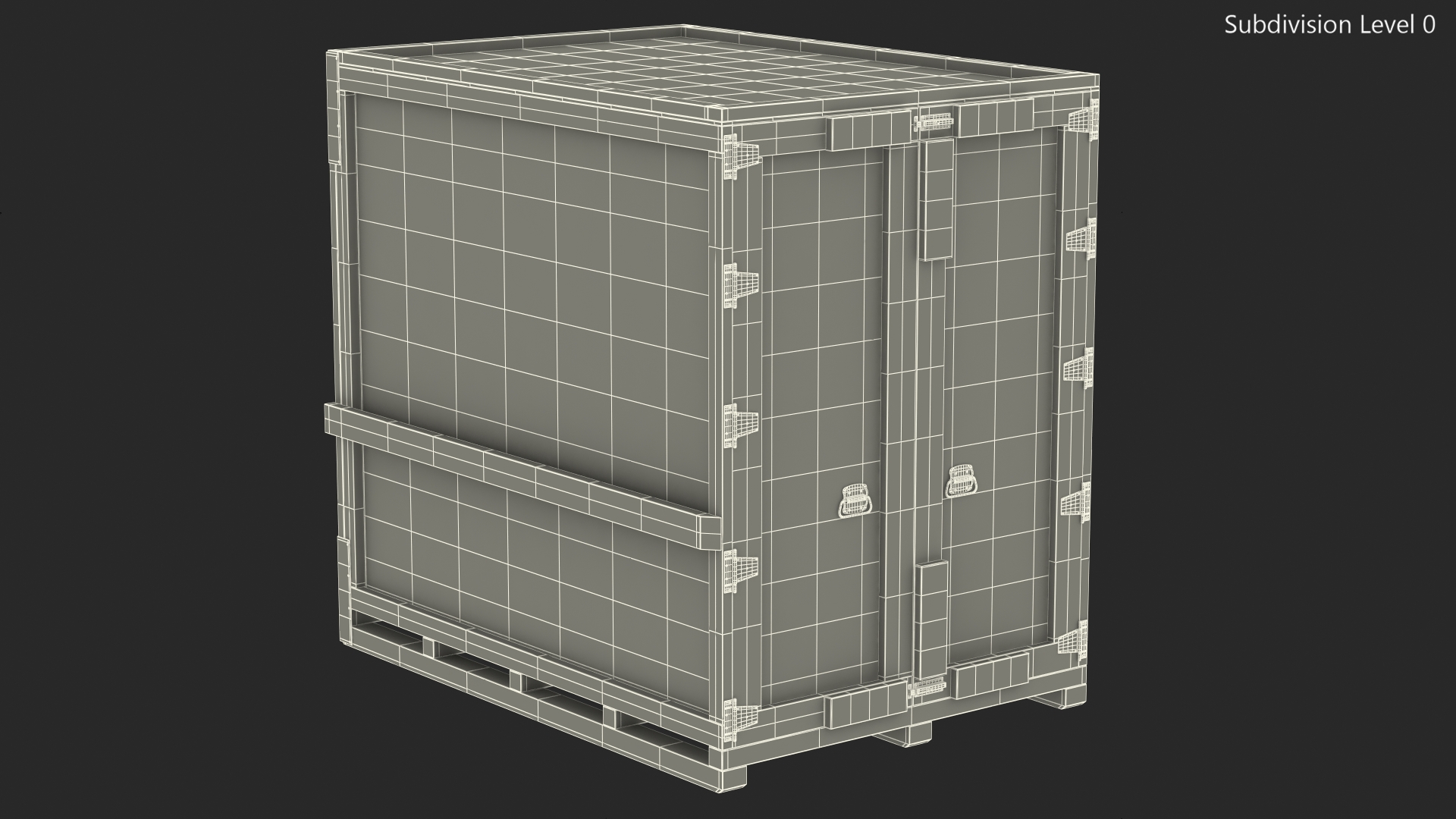 3D Wooden Shipping Crate