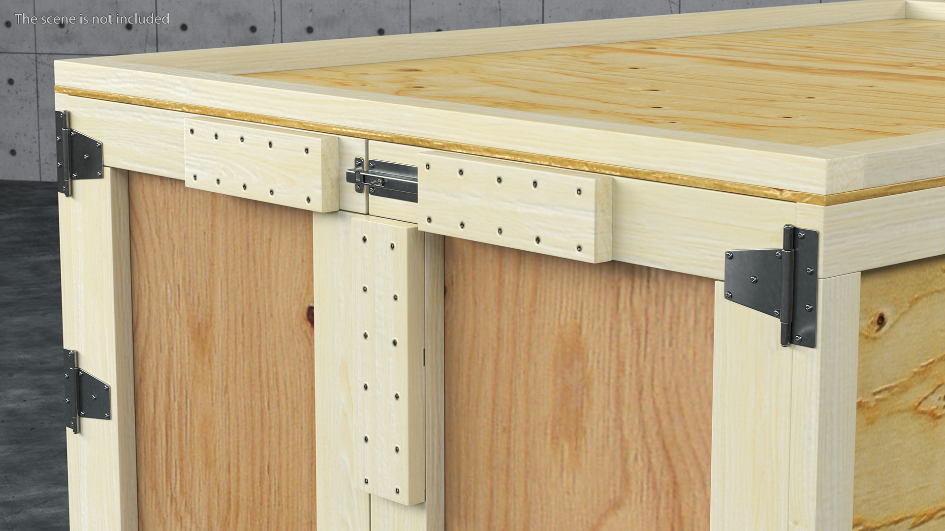 3D Wooden Shipping Crate