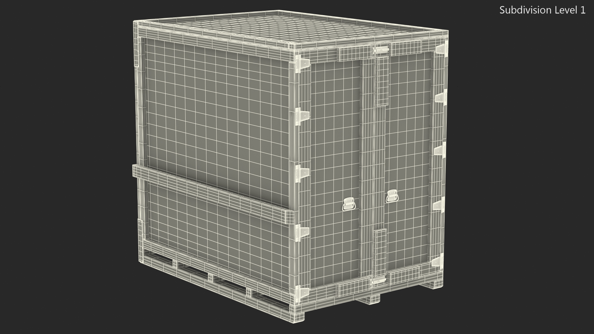 3D Wooden Shipping Crate