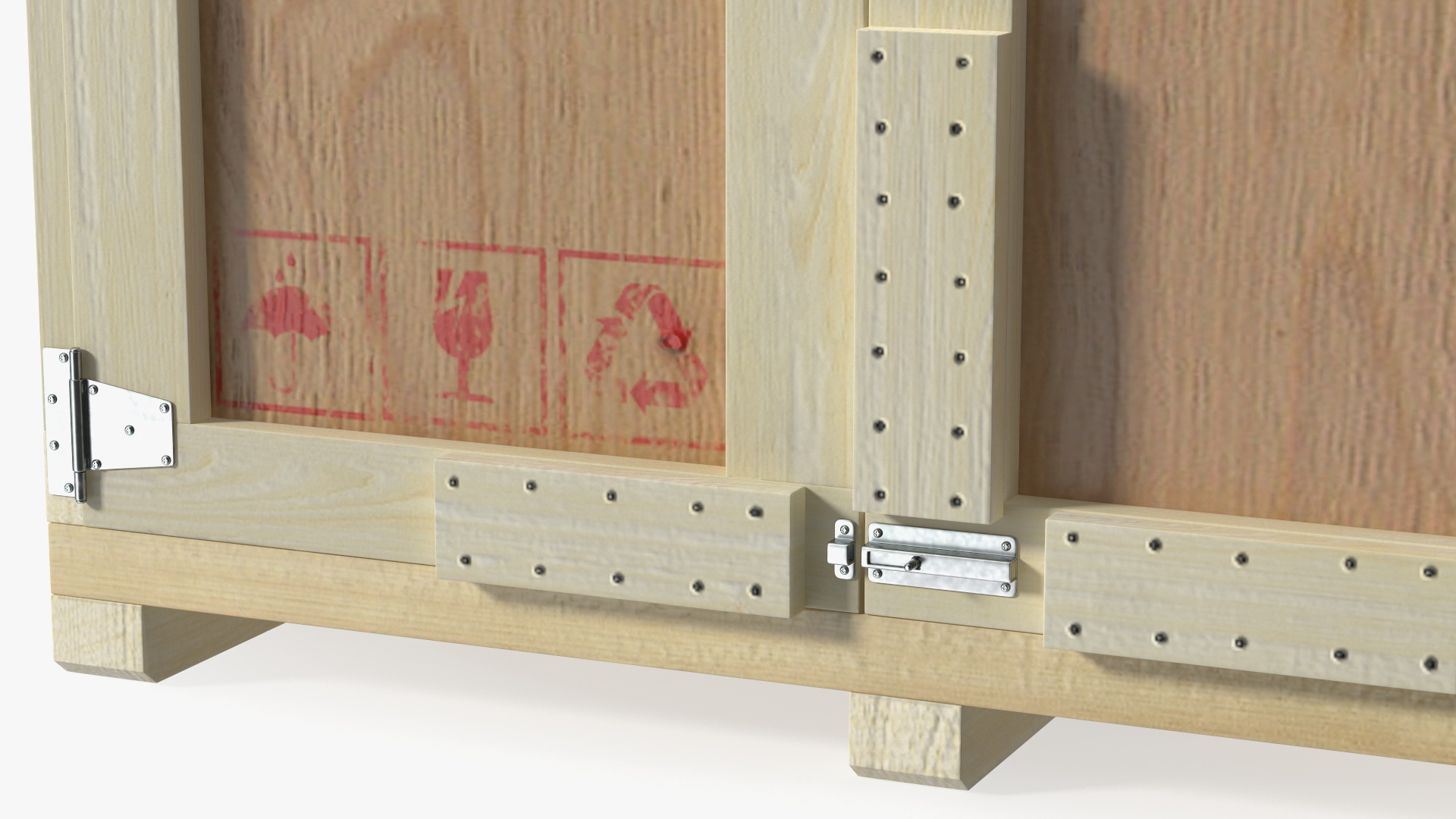 3D Wooden Shipping Crate