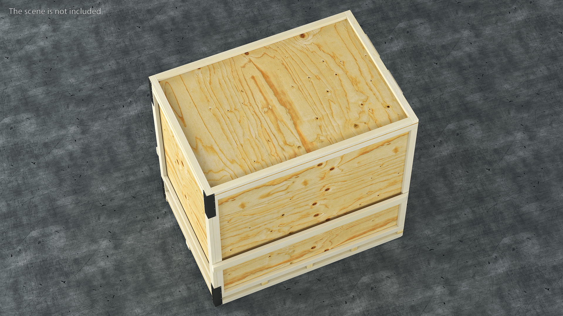3D Wooden Shipping Crate