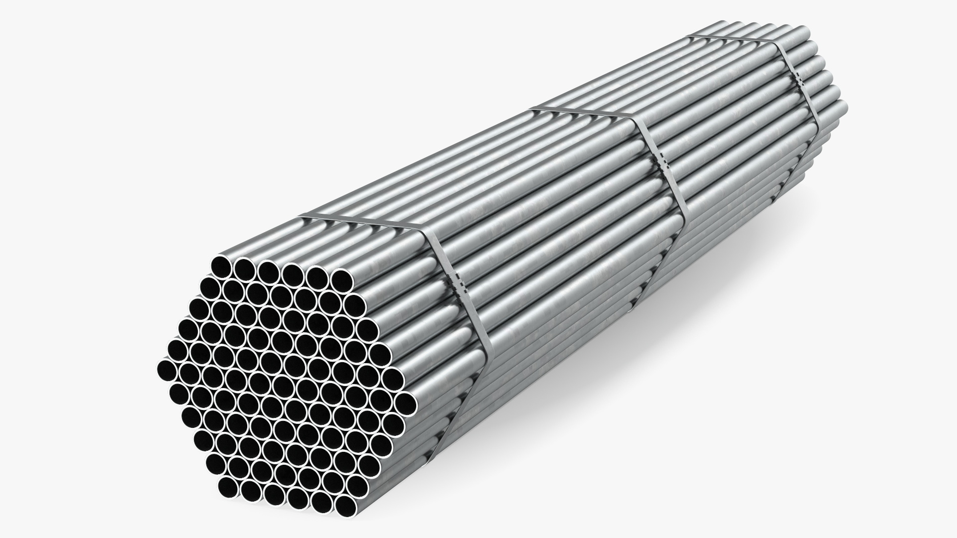 Thin Steel Pipes Bundle 2 Meters 3D