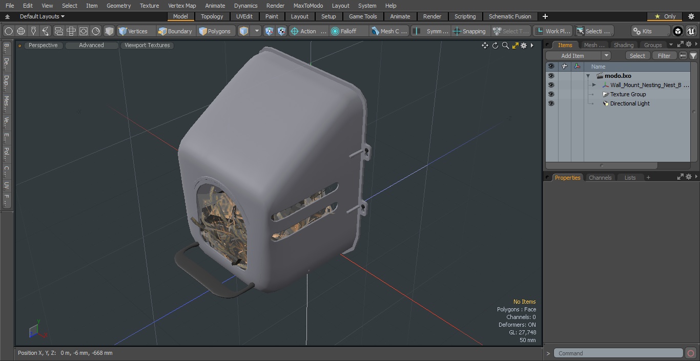 Wall Mount Nesting Nest Box for Chicken Coop 3D model