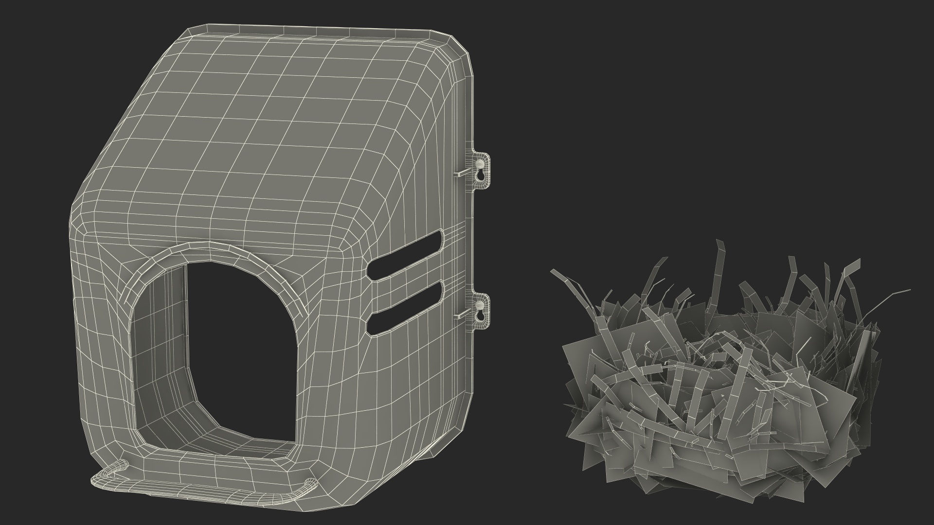 Wall Mount Nesting Nest Box for Chicken Coop 3D model