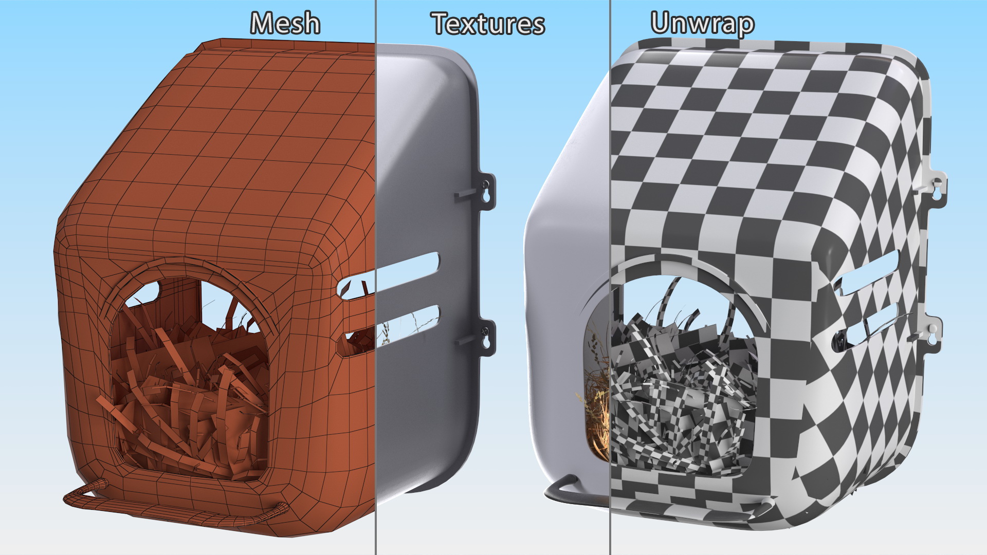 Wall Mount Nesting Nest Box for Chicken Coop 3D model