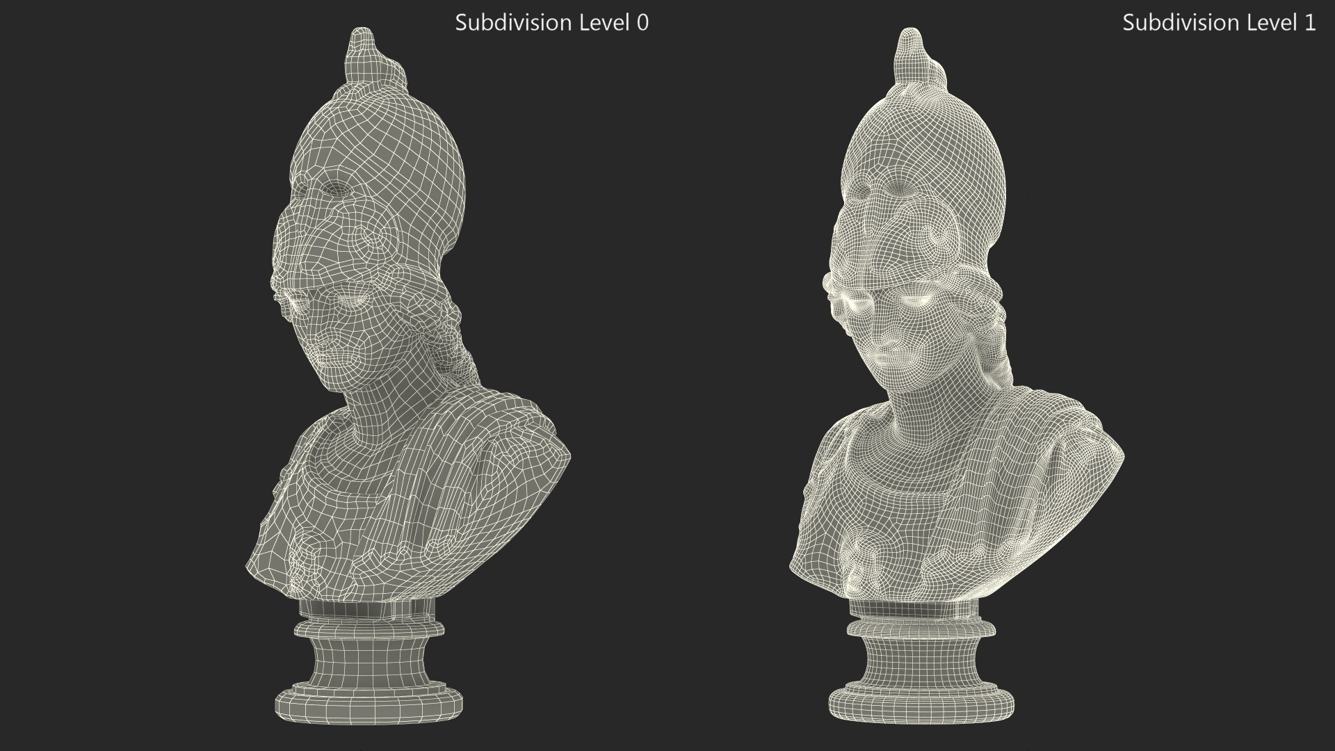 3D Bust Athena Giustiniani Marble for 3D Print model