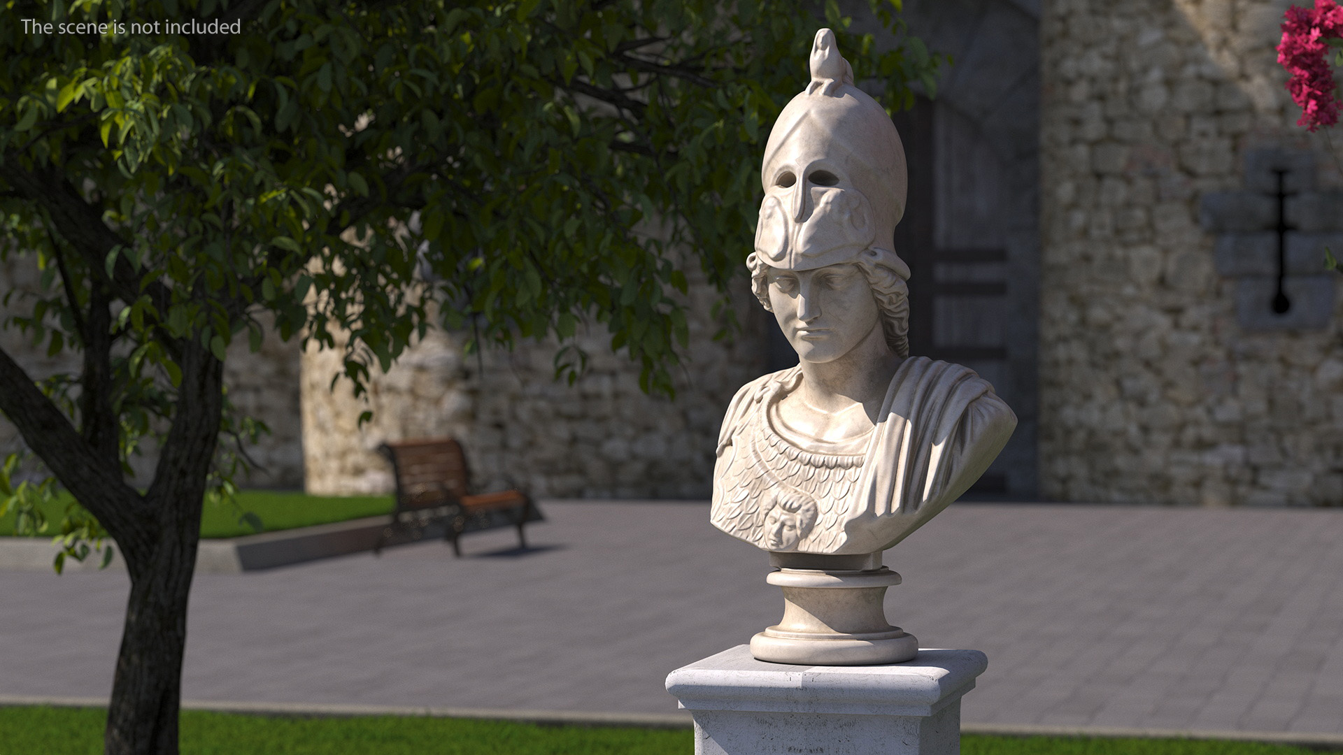 3D Bust Athena Giustiniani Marble for 3D Print model