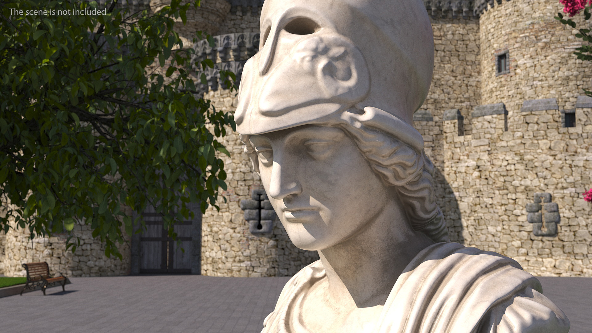 3D Bust Athena Giustiniani Marble for 3D Print model