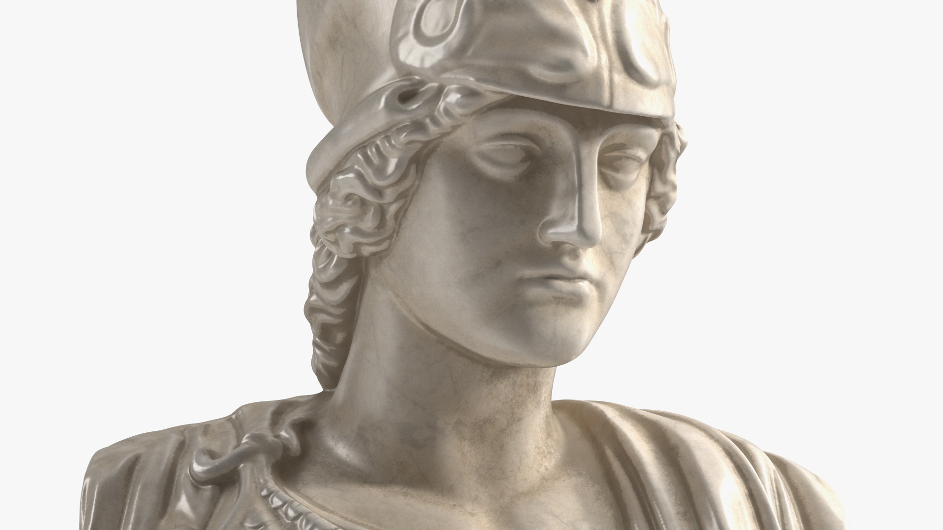3D Bust Athena Giustiniani Marble for 3D Print model
