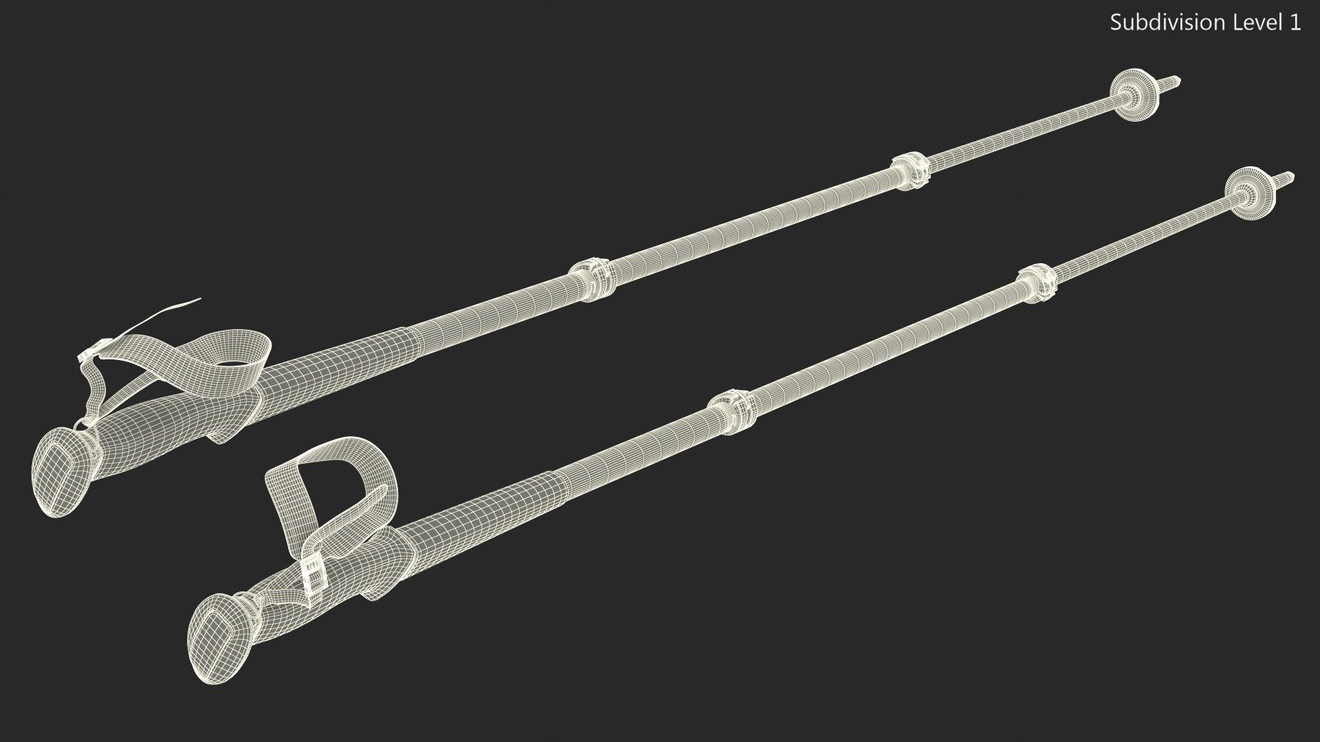 3D White Black Diamond Carbon Trekking-Poles