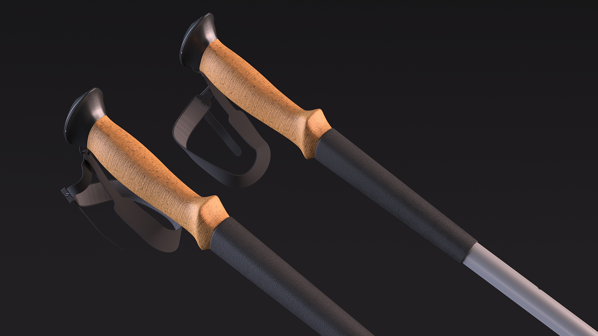 3D White Black Diamond Carbon Trekking-Poles