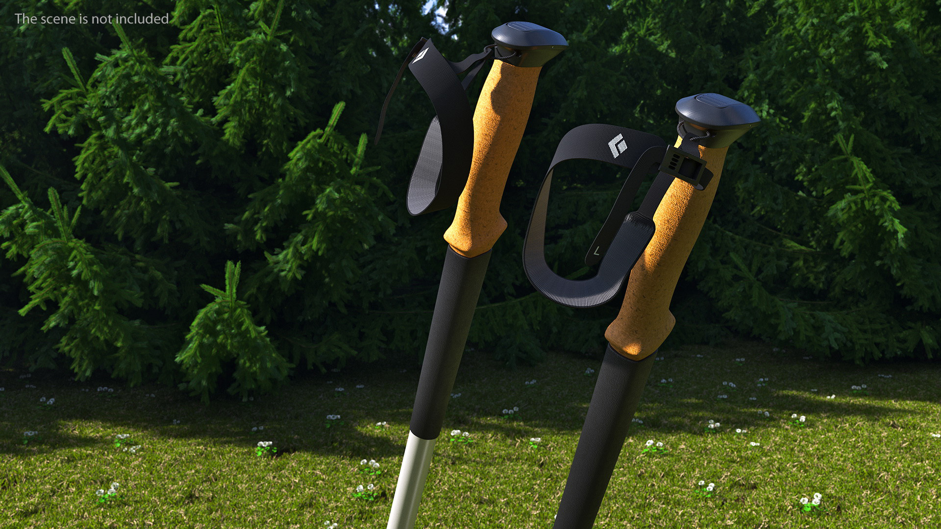 3D White Black Diamond Carbon Trekking-Poles